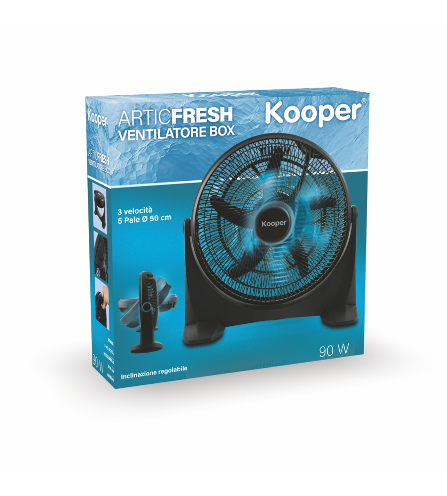 Ventilatore da appoggio box "articfresh" colore nero 90 w, 50 cm